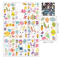 Double Sided Printed Easter Window Cling Stickers Easter Bunny Decal Home Decor