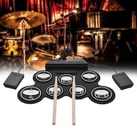 Electric Drum Set 7-Pad Electronic Drum Set Roll-up Drum Practice Pad