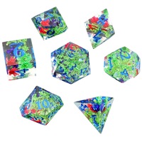 Enchanted Starlight 7 Dice Precision Edged Set for RPG DND Tabletop Game