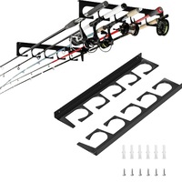 Fishing Rod Rack Vertical Holder Horizontal Wall Mount Boat Pole Stand Storage