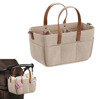 Foldable Baby Diaper Caddy Organizer Handbag Portable Nappy Caddy Storage Bag for Car Travel