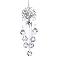 Hanging Suncatcher Rainbow Makers Ball Prisms Tree of Life Pendant Home Window Decoration