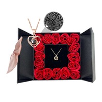 I Love You Necklace with Rose Gift Box Valentines Day Gifts