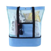 Large Beach Bag with Insulated Cooler