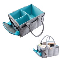 Portable Diaper Caddy Organizer for Baby Diaper Basket Large Storage Bag