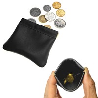 PU Leather Snap Top Coin Purse Pouch Small Coin Holder Squeeze Change Holder