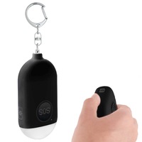 Rechargeable Personal Security Alarm Keychain With LED 130dB Self-Defense Alarm