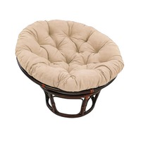 Round Chair Cushion Papasan Cushion for Garden Outdoor Hanging Chair Cushions with Straps Soft Comfortable Egg Chair Pads