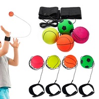 Rubber Ball Kids Sport Elastic Wrist Bounce Ball