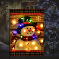 Solar Double Sided Garden Flag Lights for Outdoor Yard Garden Lawn Decoration