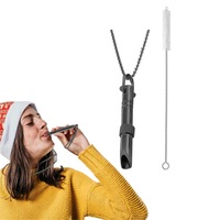 Stress Relief Mindful Necklace Anxiety Relief Breathing Necklace with Cleaning Brush