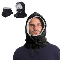 Thick Fleece Windproof Hooded Neck Warmer Winter Balaclava for Men