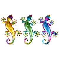 Vivid Wall Decor Lizard Metal Wall Art Garden Statue Fence Outdoor Animal Hanging Wall Sculpture