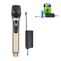 Wireless Microphone Handheld Cordless UHF Dynamic Mic System Karaoke Receiver