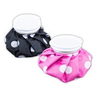 1st Care 2PCE Ice Pack/Bags Reusable Waterproof Soft Fabric Polka Dots15cm