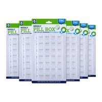 1st Care 6PCE Weekly Pill Organiser Detachable Columns 28 Slots 17 x 11cm