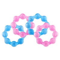 1st Steps 12PCE Textured Teething Rings Water Filled Soft Premium Silicone