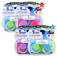 1st Steps 24PCE Orthodontic Pacifiers Glow In The Dark With Case 3-6+ Months