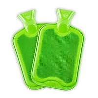 Heat Control 2PK Hot Water Bottle Bright Colours Instant Warmth 1.7L