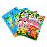 Office Central 4PK Kids Giant Colouring Books Fun Relaxing Creative 20.5cm x 29cm