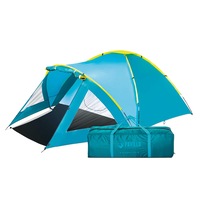 Bestway 2.4m x 2.1m Tent 3 Person UV Protected Double Layered Carry Bag Pegs 