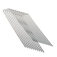 Garden Greens 40PCE Weed Mat Pins Galvanised Steel Anti Rust 3mm x 150mm