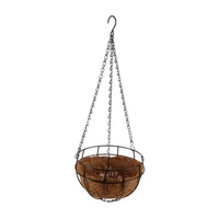 Garden Greens Hanging Planter Basket Coconut Fibre Lining Strong Chain 20cm