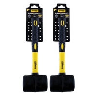 Handy Hardware 2PCE 450g Rubber Mallet Bounce Resistant Heavy Duty 225mm