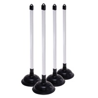 Handy Hardware 4PCE 140mm Sink Bathroom Toilet Plungers Durable Strong Rubber