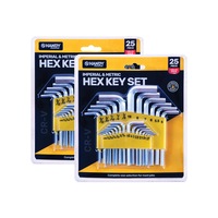 Handy Hardware 50PCE Chrome Hex Key Sets Metric Sizing Long Design Ball End
