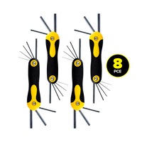 Handy Hardware 8PCE Hex Key Set Flat & Philip Head Portable Metric Sizes