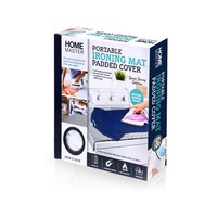 Home Master Portable Ironing Mat Padded Cotton Fabric Space Saver 58cm