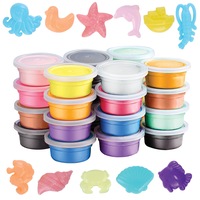 Party Central 36PCE Modelling Clay Kits With Ocean Themed Moulds 20g