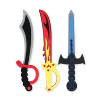 Party Central 3PK Foam Swords Soft Safe Durable Sturdy Creative Play 41cm
