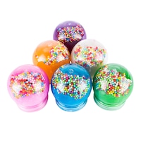 Party Central 6PK Slime Glittering Pearlescent Varied Colours Non-Sticky 150g