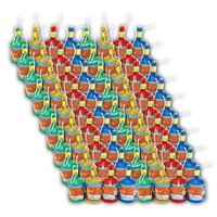 Party Central 72PCE Party Poppers Vibrant Paper Strings Fun Exciting 5.5cm