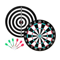 SAS Sports Dartboard & Target Game With Darts Double Sided High Quality 43cm