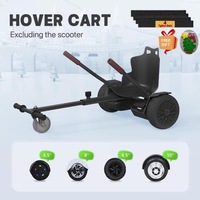 GoKart HoverKart Seat DIY Parts Balance Double Pole Electric Scooter Black