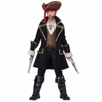 Hobbypos Deluxe Pirate Captain Cutthroat Buccaneer Carribbean Book Week Boys Costume
