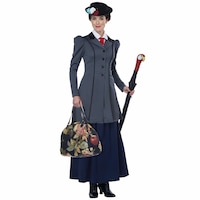 Hobbypos English Nanny Poppins Victorian Magic Maid Book Week Womens Costume