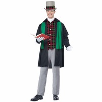 Hobbypos Holiday Caroler Man Christmas Victorian Olden Day Nativity Adult Mens Costume