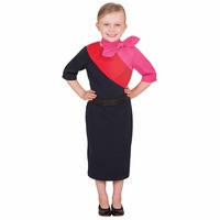 Hobbypos Qantas Cabin Crew Uniform Airline Flight Stewardess Occupation Girls Costume