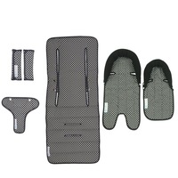 Keep Me Cosy Baby Pram Liner Set + Head Support & Harness Covers - Ink Spot