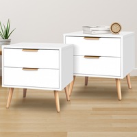 ALFORDSON 2x Bedside Table Nightstand Side Storage Cabinet Scandinavian White