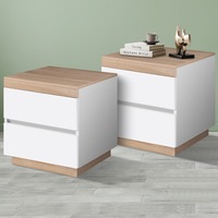 ALFORDSON 2x Bedside Table Nightstand Storage Side End Cabinet Drawers Wood