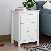 ALFORDSON 3 Drawer Bedside Table White