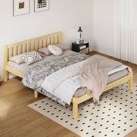 ALFORDSON Bed Frame King Size Fenella Wooden Base (Oak)