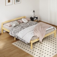 ALFORDSON Bed Frame King Size Beatrix Wooden Base (Oak)