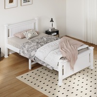 ALFORDSON Bed Frame Single Size Arne Wooden Base (White)