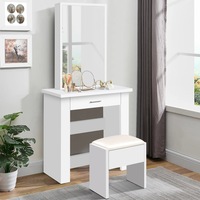 ALFORDSON Dressing Table Stool Set Sliding Makeup Mirror Vanity Desk White